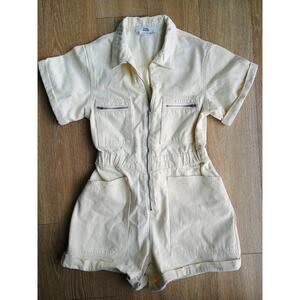 Love, Bonito Utility cargo Denim Playsuit romper spring Summer Boho minimalist